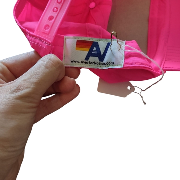 Aviator Nation Signature Vintage Nylon Trucker Hat Venice, CA Patch NEW - Picture 7 of 8